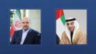 منصور بن زايد يبحث مع رئيس مجلس الشورى الإيراني سبل خفض التصعيد بالمنطقة