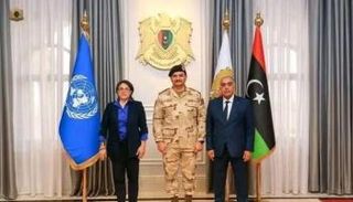 المبعوثة الأممية خلال لقائها صدام حفتر