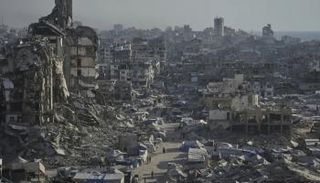 جانب من الدمار الهائل في غزة - أرشيفية