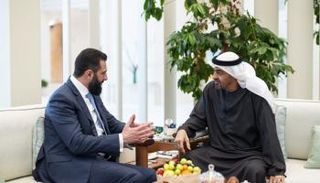 الشيخ محمد بن زايد آل نهيان مع الرئيس السوري أحمد الشرع