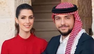 الأميرة رجوة والأمير الحسين