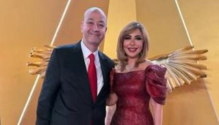 عمرو أديب وزوجته السابقة لميس الحديدي