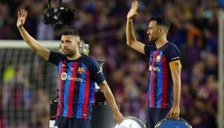 جوردي ألبا وسيرجيو بوسكيتس في برشلونة