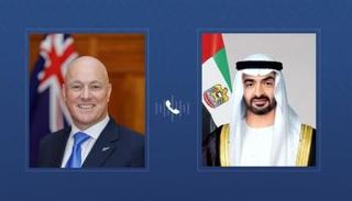 الشيخ محمد بن زايد آل نهيان وكريستوفر لاكسن - وام