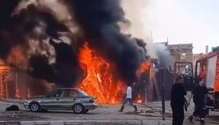 حريق موقع تصوير مسلسل «بيت بابا 2»