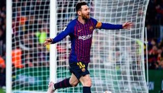 احتفال ليونيل ميسي ضد ليفانتي في 2019