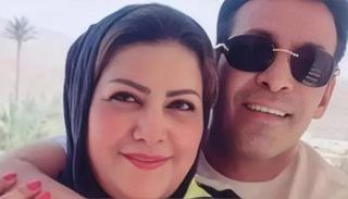 الفنان سعد الصغير وزوجته