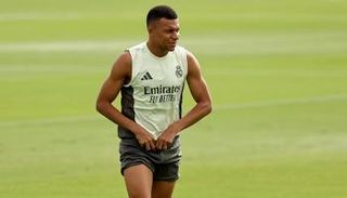 كيليان مبابي في مران ريال مدريد