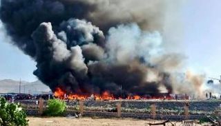 حريق كبير في مساكن المهمشين بصنعاء