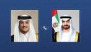 محمد بن زايد يبحث مع أمير قطر تطورات الأوضاع الإقليمية