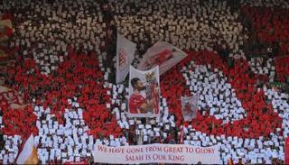تيفو جماهير ليفربول لمحمد صلاح