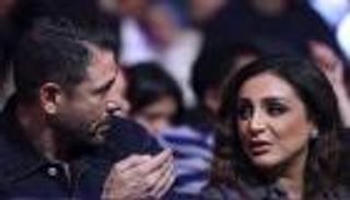 أنغام وأحمد عز يعودان للواجهة من جديد بعد ظهور نادر أمام الأهرامات