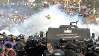 جانب من الاحتجاجات في بوليفيا
