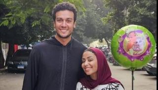 أحمدعبدالوهاب وزوجته داليا صبحي 