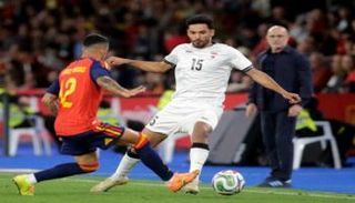 من مباراة العراق وإسبانيا الودية 
