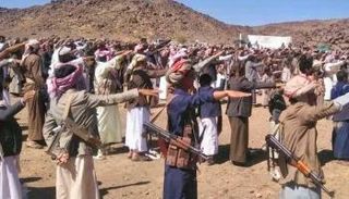 أنصار للحوثي محتشدين في ساحة لإحياء يوم الغدير