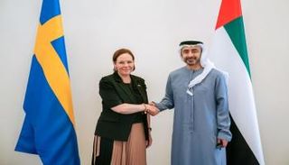 عبدالله بن زايد آل نهيان يستقبل وزيرة خارجية السويد