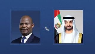 الشيخ محمد بن زايد آل نهيان رئيس دولة الإمارات ورئيس موزمبيق 