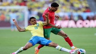 من مباراة المغرب والبرازيل