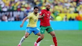جانب من مباراة المغرب والبرازيل