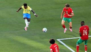 هدف فينيسيوس في مباراة المغرب والبرازيل
