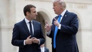 الرئيسان الأمريكي دونالد ترامب والفرنسي إيمانويل ماكرون