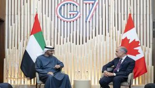 الشيخ محمد بن زايد آل نهيان رئيس دولة الإمارات يلتقي رئيس وزراء كندا