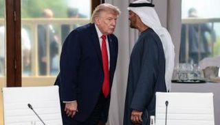 الشيخ محمد بن زايد آل نهيان خلال لقاء ترامب