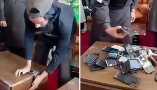 لقطات لتدمير الهواتف الذكية