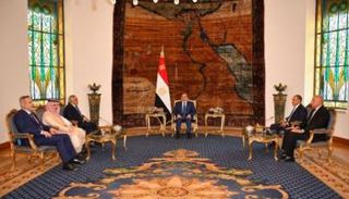 جانب من لقاء السيسي ووزراء الخارجية