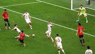 محمد صلاح لحظة تسجيله للهدف