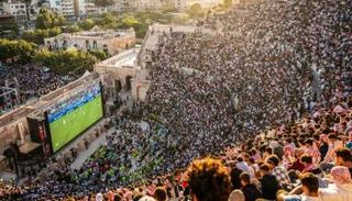 حادث المدرج الروماني في الأردن بعد مباراة الجزائر