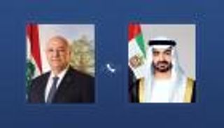 محمد بن زايد ورئيس لبنان يؤكدان أهمية الدفع تجاه مسار السلام بالمنطقة 
