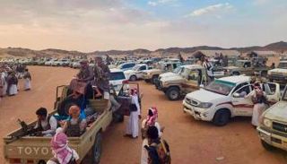 حشود قبلية في الريان بالجوف - متداولة