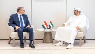 جانب من لقاء سلطان الجابر مع وزير البترول المصري