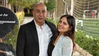حسام حسن وزوجته