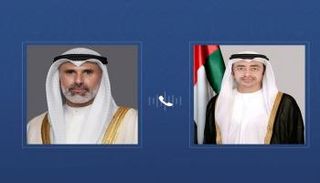 الشيخ عبدالله بن زايد آل نهيان والشيخ جراح جابر الأحمد الصباح
