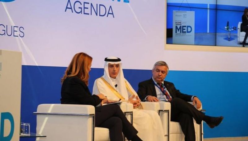 وزير الخارجية السعودي خلال كلمته بمنتدى حوار المتوسط