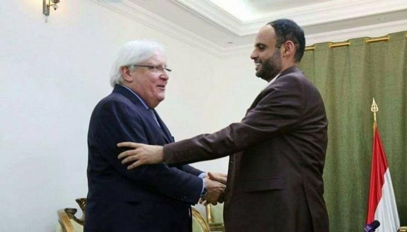 المبعوث الأممي مع الرجل الثاني في المليشيا مهدي المشاط