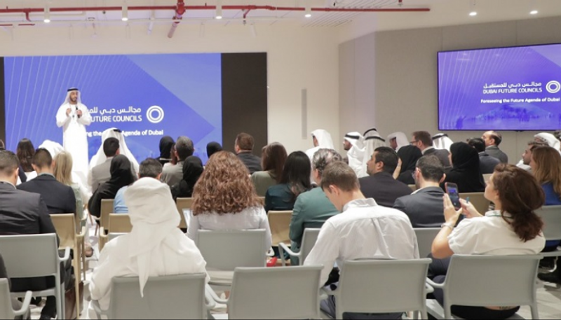 جانب من اجتماع مجلس دبي لمستقبل ريادة الأعمال مع 150 جهة حكومية وخاصة