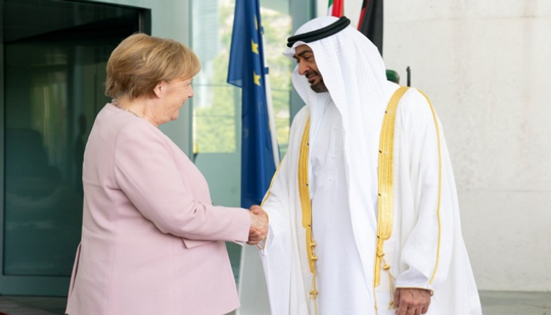 الشيخ محمد بن زايد آل نهيان والمستشارة الألمانية أنجيلا ميركل