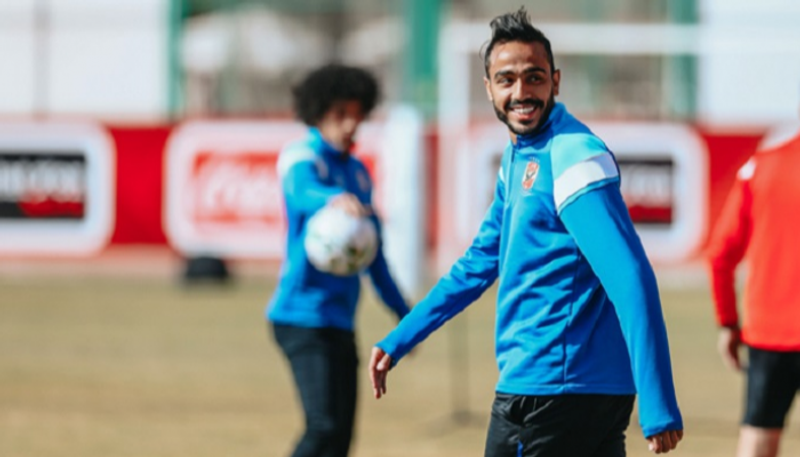 كهربا في تدريبات الأهلي