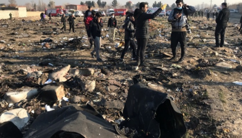 حطام الطائرة الأوكرانية المنكوبة