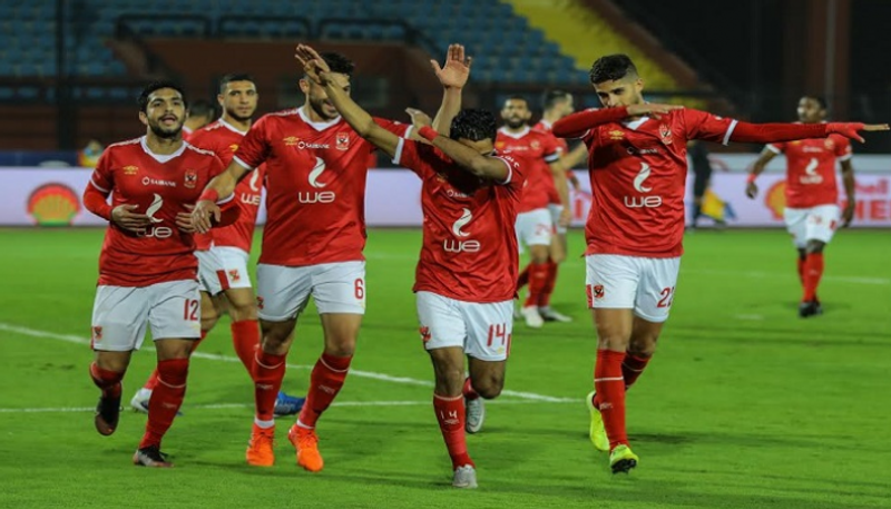 من مباراة الأهلي والمقاولون