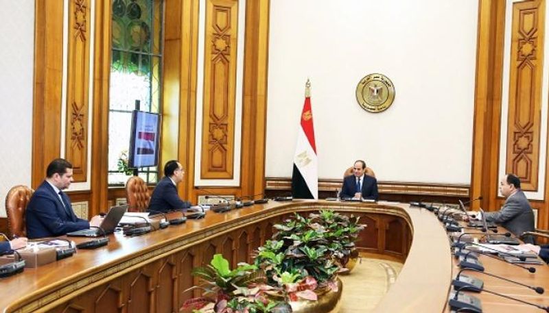 الرئيس المصري عبد الفتاح السيسي خلال اللقاء
