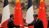 Le président français et son homologue chinois  