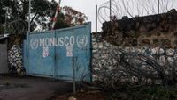 بوابة قاعدة البعثة الأممية في غوما الكونغولية