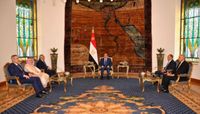 جانب من لقاء السيسي ووزراء الخارجية