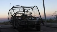 عربة غسكرية إسرائيلية في لبنان